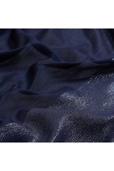 ipekevi Синій блискучий бавовняний шовковий шаль