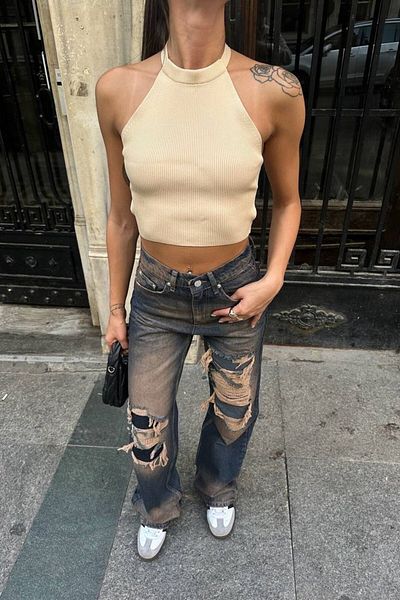 Joana Alessandra Navy Mom Fit Jeans