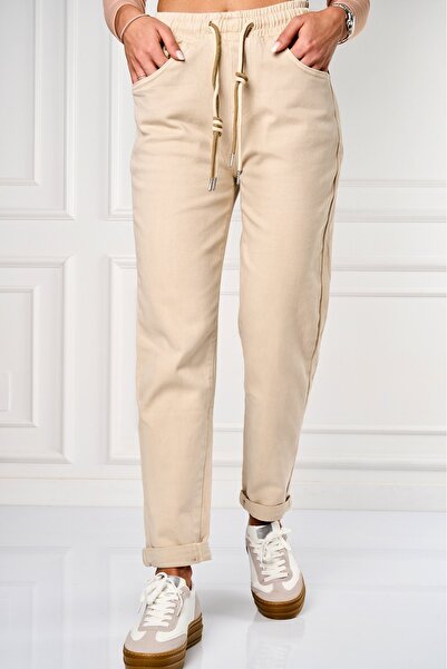 Joana Blugi dama Mom Fit Bej Kenlei