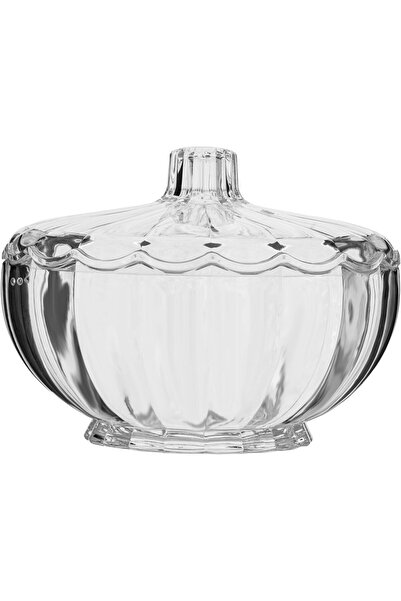 ALSAIF Round Acrylic Date Bowl with Transparent Lid
