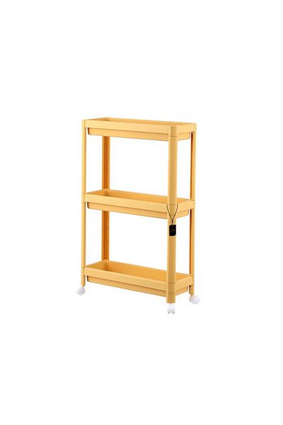 sharpdo 3-layer Kitchen Crevice Rack Refrigerator Bathroom Floor Stand Nordic Style