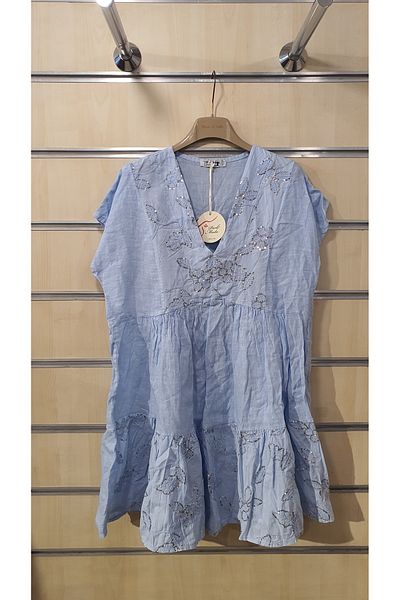 Park Moda Rochie scurtă de in cu paiete