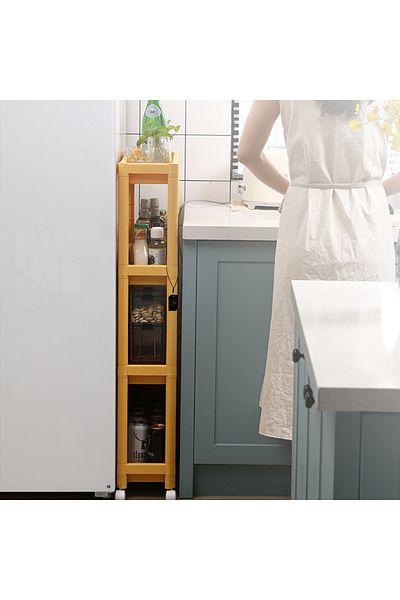 sharpdo 4-layer Kitchen Crevice Rack Refrigerator Bathroom Floor Stand Nordic Style
