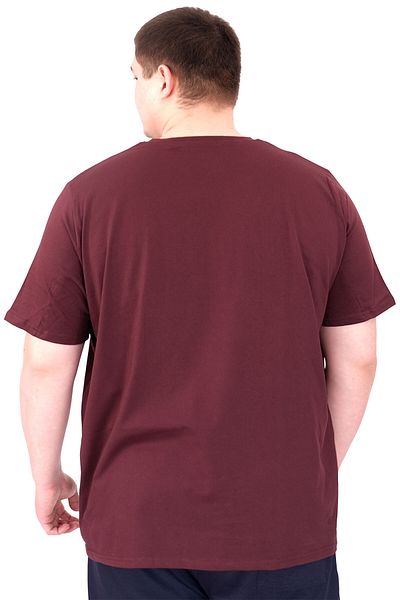 ModeXL Ανδρικό μπλουζάκι Mode XL με λαιμόκοψη και STATUE U25027 Plum