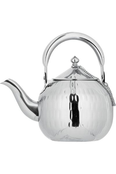 ALSAIF 4.3L Saif Teapot, durable and elegant, ideal for serving tea and other types of tea. Silver color.