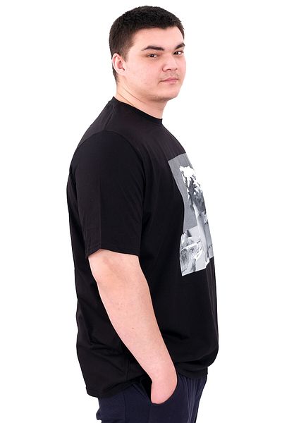 ModeXL Ανδρικό μπλουζάκι μεγάλου μεγέθους Mode XL - ΣΤΑΤΟΥΛΑ με λαιμόκοψη U25027 Μαύρο
