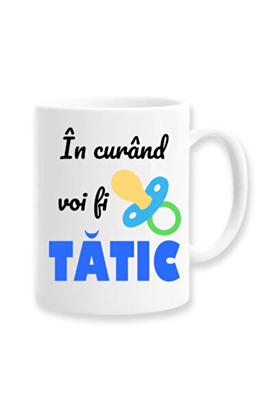 OEM Cană albă personalizată „în curând voi fi tată”, Inovatix®. 330ml