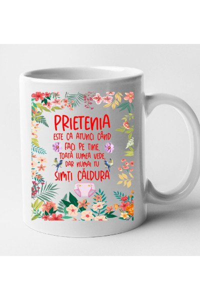 OEM Cană albă personalizată „Prietenia e ca atunci când o faci singur. Toată ...