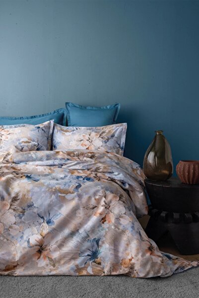 İssimo Home Alea 210 TC (83 Tel) Dijital Pamuk Saten Tek Kişilik Nevresim Takımı