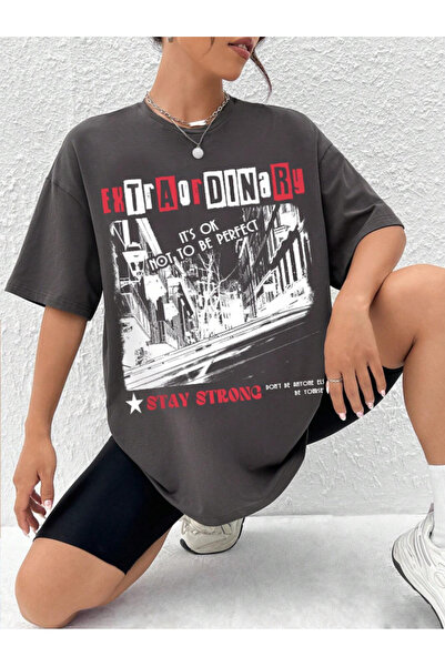 Revasser Unisex Ανδρικό/Γυναικείο μπλουζάκι STAY STRONG με ειδική στάμπα, υπε...