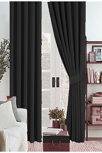 farbateks Dark Gray Anthracite Thick Sunshade Blackout Blackening Background Curtain Flat Planting