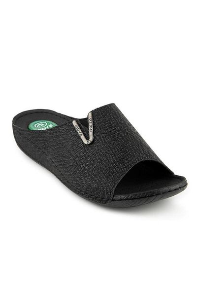 Muya Mena 32219-581 Heel Gel Anatomical Sole Women's Slippers Full Black 36-40