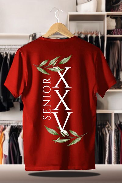 FEEL STYLE Cotton Oversize Printed 3 Thread Raised Red T-Shirt