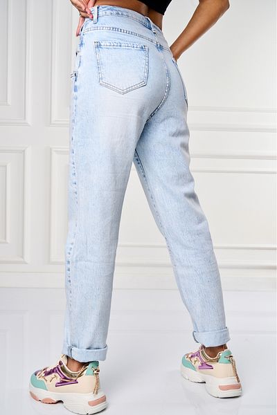 Joana Blugi dama Mom Fit Albastri Loreyna