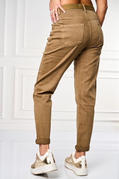 Joana Women's Mom Fit Khaki Jeans Emine