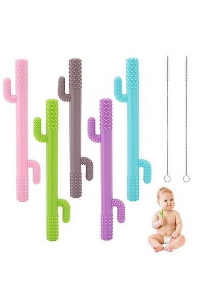 Augot Baby Teething Toy, Silicone, Multicolor, 14.8 X 1.1 Cm
