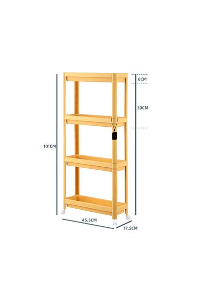 sharpdo 4-layer Kitchen Crevice Rack Refrigerator Bathroom Floor Stand Nordic Style