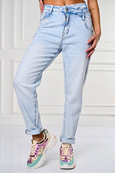 Joana Blugi dama Mom Fit Albastri Loreyna