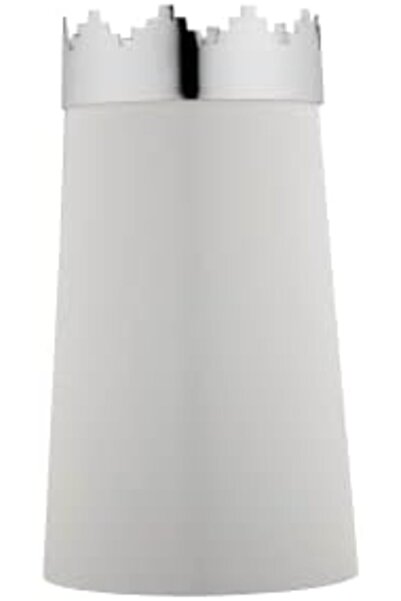 ALSAIF Plain Iron Incense Burner With Top Ring From Al Saif, Large Size L, Ivory/chrome Color