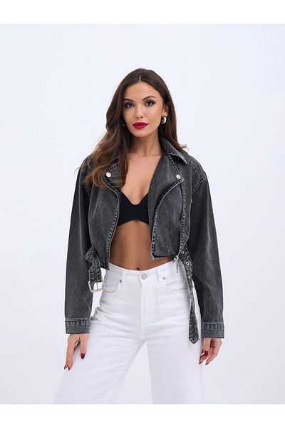 Butik 6695 Denim Jacket-Black
