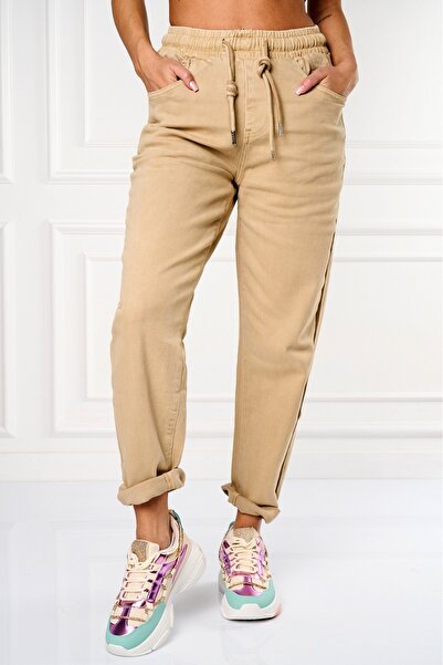 Joana Blugi dama Mom Fit Camel Kenlei