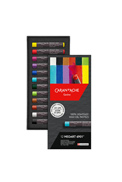 Caran d'Ache 12'li Neoart 6901 Wax Yağlı Pastel Boya Seti Özel Seri