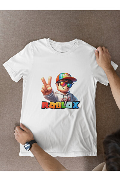 MAGORS تي شيرت ROBLOX مطبوع عليه قالب قياسي برقبة دائرية من القطن للبالغين من...