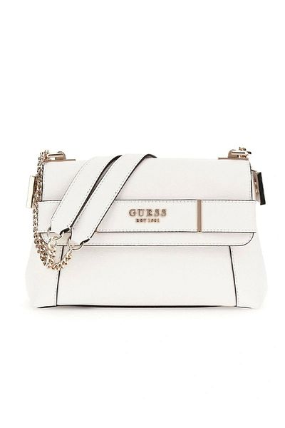 Guess Anadela Convertible Xbody Flap Women's White Crossbody Bag Hwbg9633210-Whı