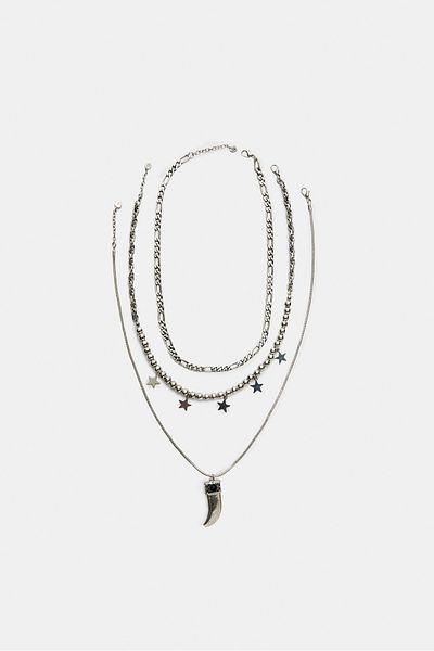 Stradivarius Set of 3 star and charm necklaces