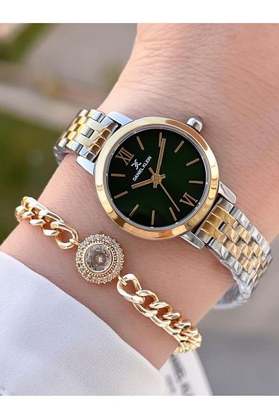 Daniel Klein Steel Cord 2 Years Warranty 3 Atm Water Resistant+Wristband Women Wrist Bfg.13779.7