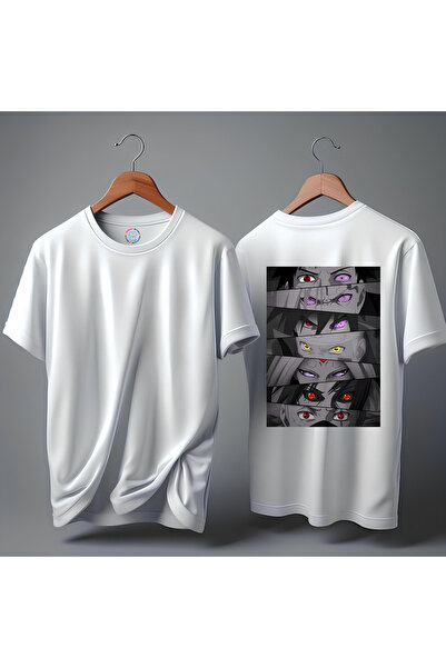 BBS CLOTHES تي شيرت ناروتو للجنسين مطبوع على الظهر مصنوع من القطن بنسبة 100%