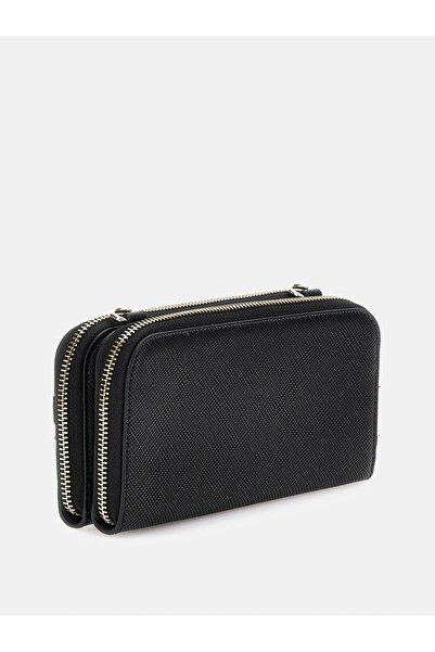 Guess Bramina Crossbody Organizer Women Black Mini Bag Hwzg9636790-Bla