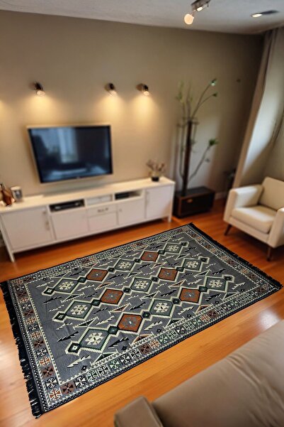 mdhomecarpet Türkiye Şark Köşesi Halısı - Otantik Kilim Desenli, Doğal Dokulu...