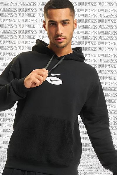 Nike Мъжки суитшърт с качулка Sportswear Swoosh League French Terry, черен