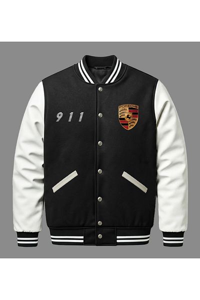 Edizen Porsche 911 Gt3 Rs Premium Bomber College Jacket Unisex Oversize 100% Cotton