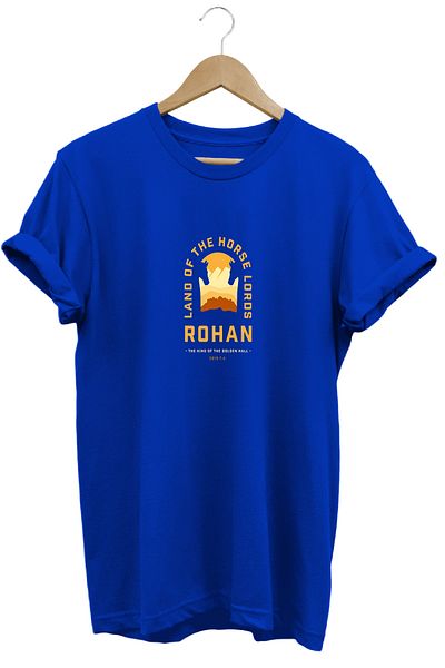 remonz Lotr Lord of the Rings Rohan εμπριμέ κοντομάνικο μπλουζάκι από βαμβακερό λαιμόκοψη