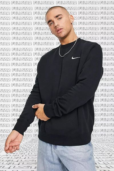 Nike Спортно облекло Club Unisex Crew Суитшърт Черен Унисекс Суичър Черен
