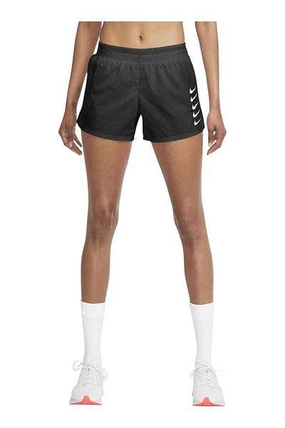 Nike Pantaloni scurți de alergare pentru femei Black Five Swoosh Run