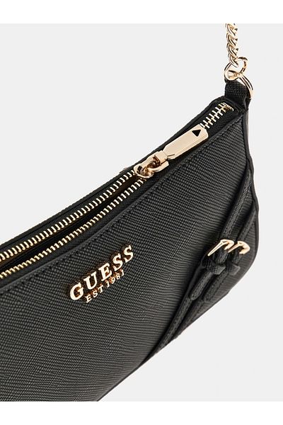 Guess Bramına Top Zip přes rameno Dámská černá taška přes rameno Hwzg9636180-bla