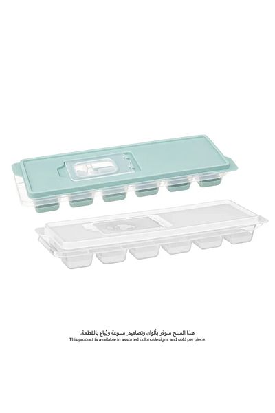 5FIVE 5 Five 12-Cell Push-Out Ice Cube Tray W/Lid (Assorted colors/designs, 26 x 9.5 x 3.5 cm)
