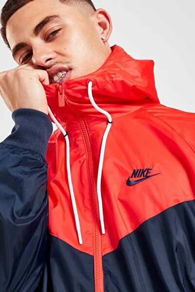 Nike Windrunner Full Zip Jacket Куртка з капюшоном для чоловіків Вітровка Синя Червона
