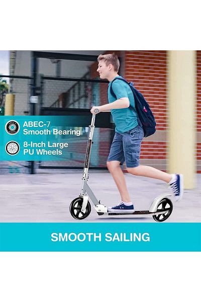 Saharaz Scooter,Kick Scooter, with 3 Adjustment Levels Handlebar, Aluminum Alloy, Bearing capacity 150kg
