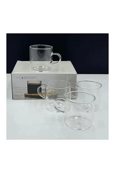 Paşabahçe D001 Deli Glass Glass Cup with Handle 130Cc 4 Pcs