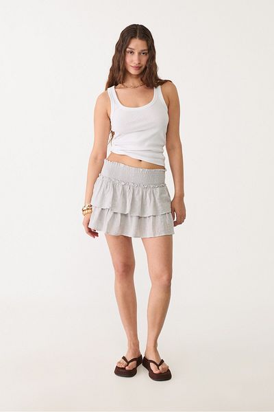 Stradivarius Flowing skort with ruffles