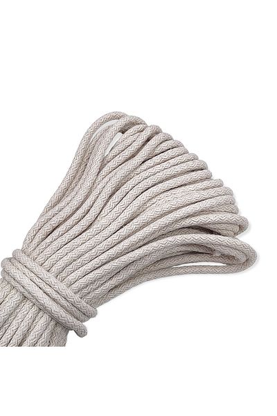 hobimon 30 Meters. 7mm Tress Cord Thread, 100% Cotton Supla Thread - Ecru 420-450 Gr.