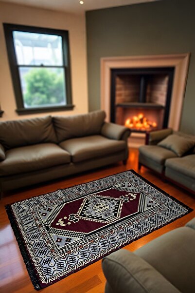 mdhomecarpet Türkiye Şark Köşesi Halısı - Otantik Kilim Desenli, Doğal Dokulu...