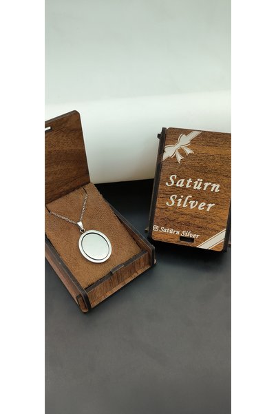 Satürn Silver Kuyumculuk Steel Ayetel Kursi and Evil Eye Prayer Two-Way Necklace with Engraved Text