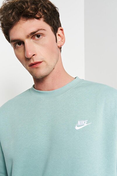 Nike Sportswear Crew Sweat Cotton Pamuklu Sweatshirt Su Yeşili