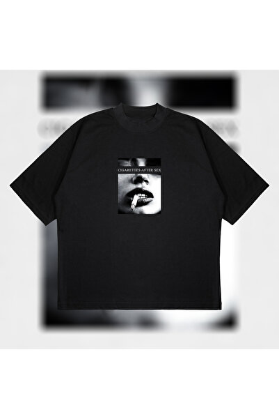 PURE POWER Cigarette After Sex Boxy Fit Oversize Unisex Tshirt – Kalın Kumaşl...