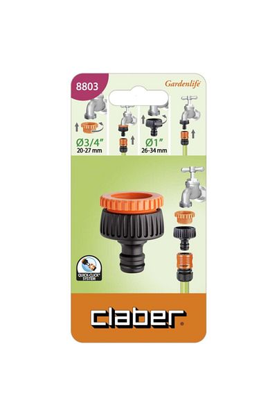CLABER 1-3/4inch Threaded Tap Hose Connector